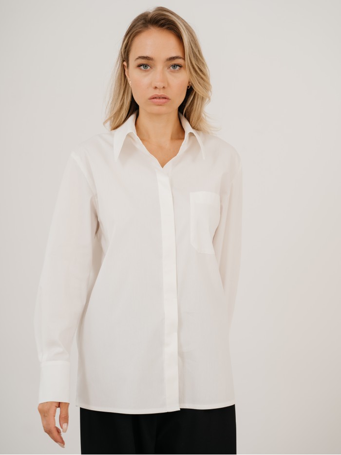 Белая женская рубашка Эльза